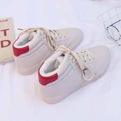 Solejoy - 抓毛衬里高帮休閒鞋 Solejoy - 抓毛衬里高帮休閒鞋