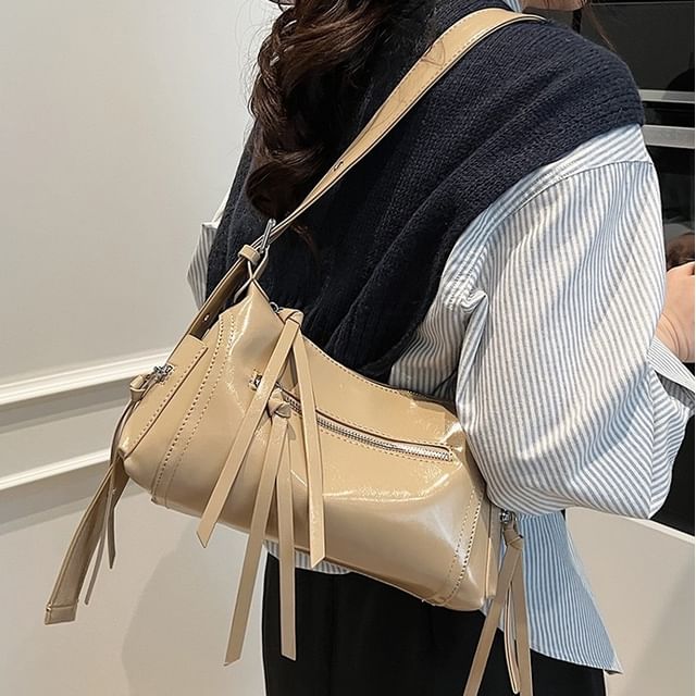 Skyglow-Zip Panel Crossbody Bag