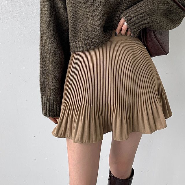 crystal pleated skirt