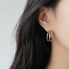 Phoenoa - 925 Sterling Silver Wirework Semi-Hoop Earrings Phoenoa - 925 Sterling Silver Wirework Semi-Hoop Earrings