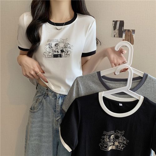 Short sleeve contrast T-shirt