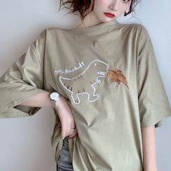 IndiGirl - Short Sleeve Embroidered T-Shirt IndiGirl - Short Sleeve Embroidered T-Shirt