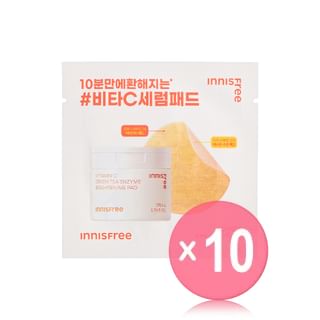 innisfree - Vitamin C Green Tea Enzyme Brightening Pad Sachet 10pcs Bundle Set