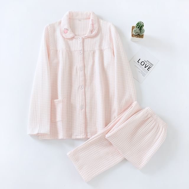 Dogini - Plaid Pajama Set | YesStyle
