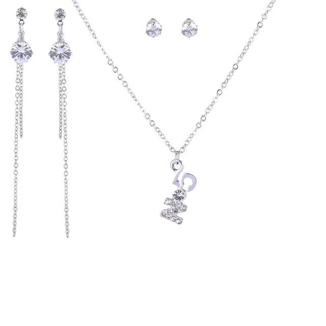 Rhinestone Letter Pendant Necklace 