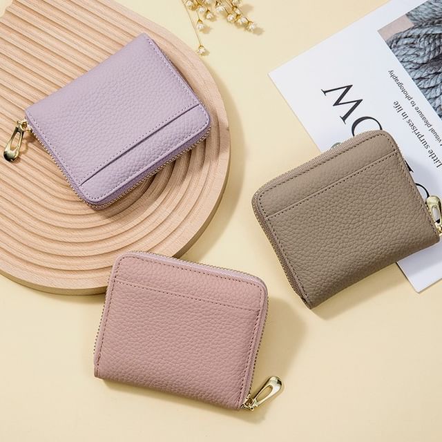 tablarosa-Faux Leather Zip Wallet