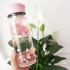 KITCHI - Cherry Blossoms Glass Drinking Bottle