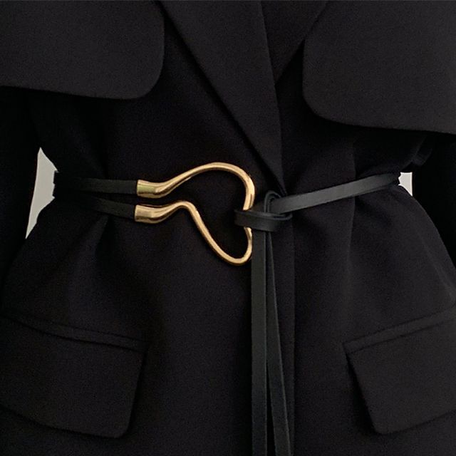 CIMAO-Irregular Buckle Slim Belt
