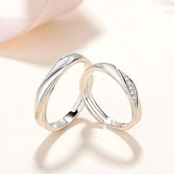 DIJING - Couple Matching 925 Sterling Silver Ring