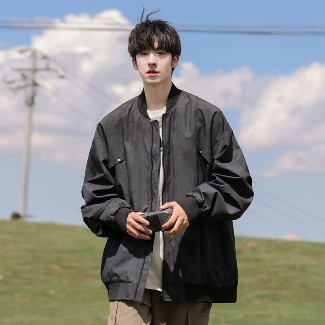 YERGO-Plain Zip Jacket