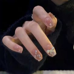 Cutip Nails - Butterfly Faux Pearl Press On Nail