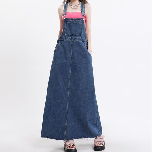 Bakli - Denim Maxi Jumper Dress | YesStyle