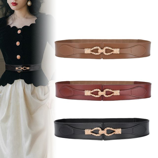 Rofuka-Genuine Leather Elastic Cincher Belt