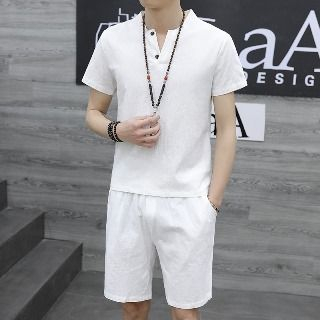 Aozora-Short-Sleeve Plain Top