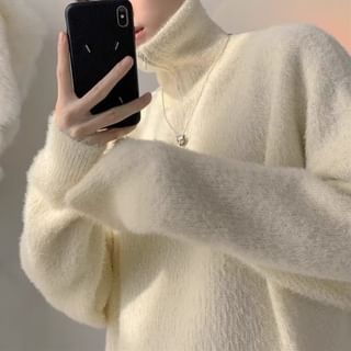 Lorencho-Turtleneck Plain Sweater