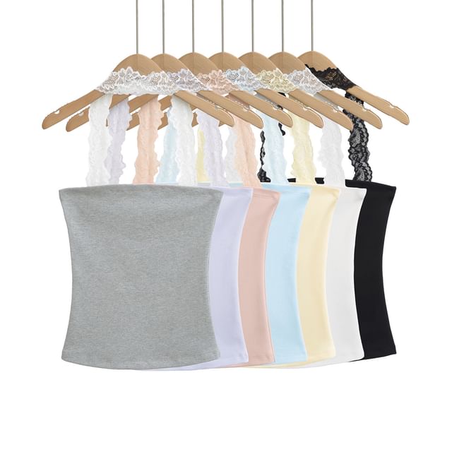 Asiris-Halter Neck Lace Crop Top