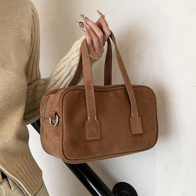 Basaran-Faux Suede Shoulder Bag