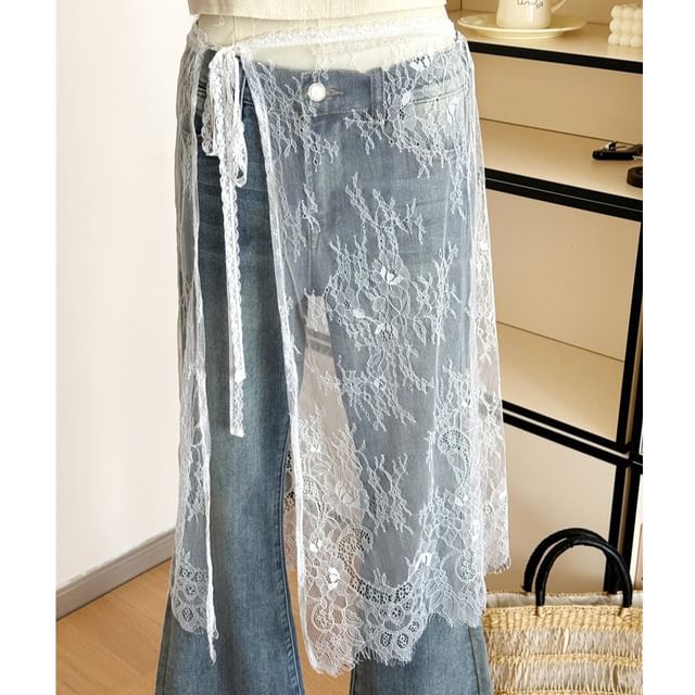 Combon-Lace Half Apron Skirt