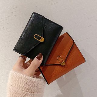 RAINBOWXX - Faux Leather Trifold Push Button Wallet | YesStyle