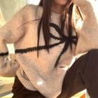 monroll - Crew Neck Bow Print Sweater | YesStyle