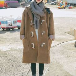 Deesse - Couple Matching Hooded Toggle Coat
