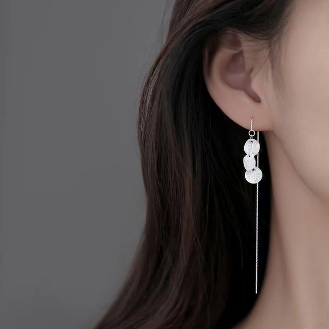 Toinianimos-Metal Disc Drop Earring