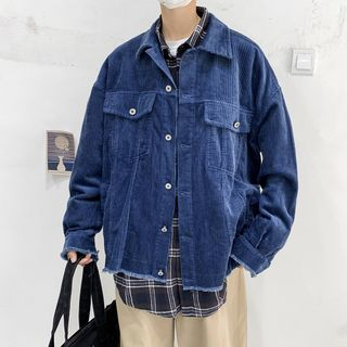 frayed corduroy jacket