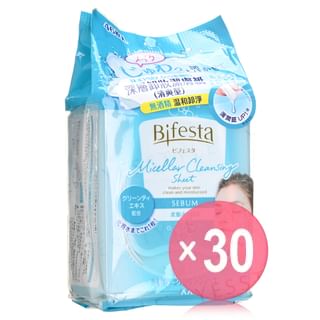 Mandom - Bifesta Micellar Cleansing Sheet Sebum (x30) (Bulk Box)