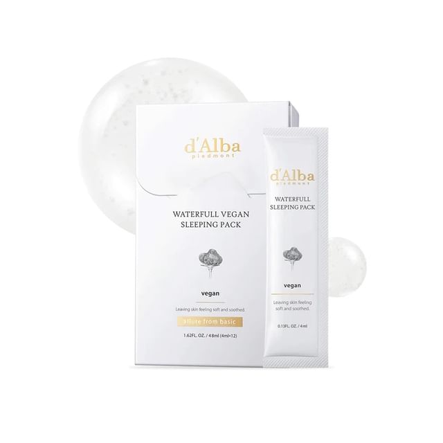 d-Alba-Waterfull Vegan Sleeping Pack - Masque de nuit hydratant végane