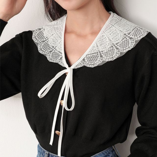 MIOW-Tie-Strap Lace Decorative Collar