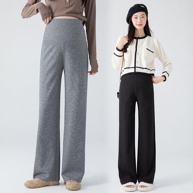 NEUF-Maternity High Waist Plain Straight Leg Sweatpants