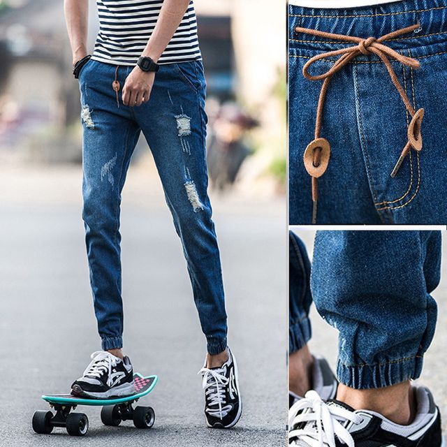 Wewewow-Distressed Slim-Fit Jeans