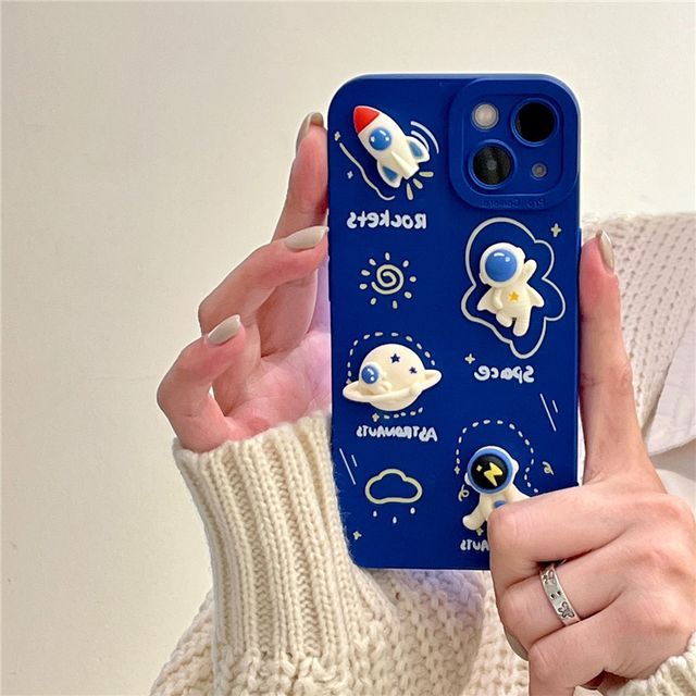 KeCase - 3D Astronaut Phone Case - iPhone 13 Pro Max / 13 Pro / 13 / 13  mini / 12 Pro Max / 12 Pro / 12 / 12 mini / 11 Pro Max / 11 Pro / 11 / SE /  XS Max / XS / XR / X / SE 2 / 8 / 8 Plus / 7 / 7 Plus