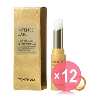 TONYMOLY - Intense Care Gold 24K Snail Lip Treatment Stick SPF15 (x12) (Bulk Box)