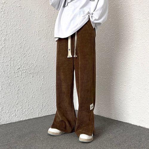 High Waist Corduroy Straight Leg Pants