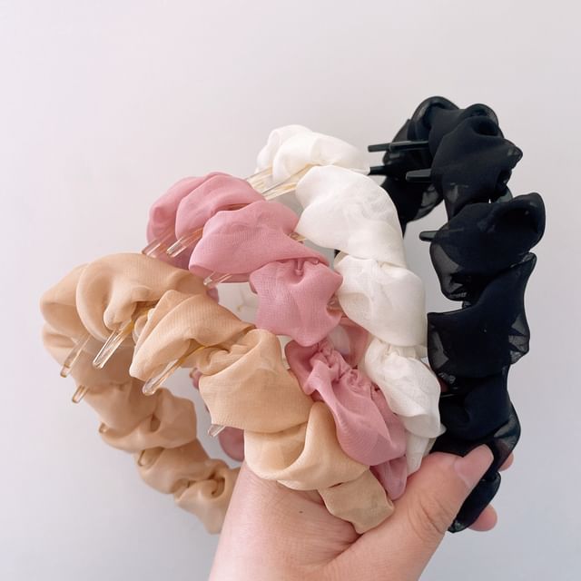 Kiren-Shirred Fabric Headband