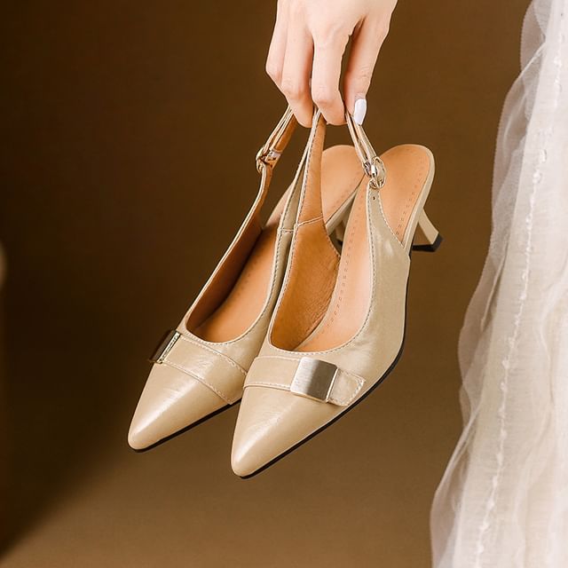 Cinnabelle-High Heel Buckled Slingback Sandals