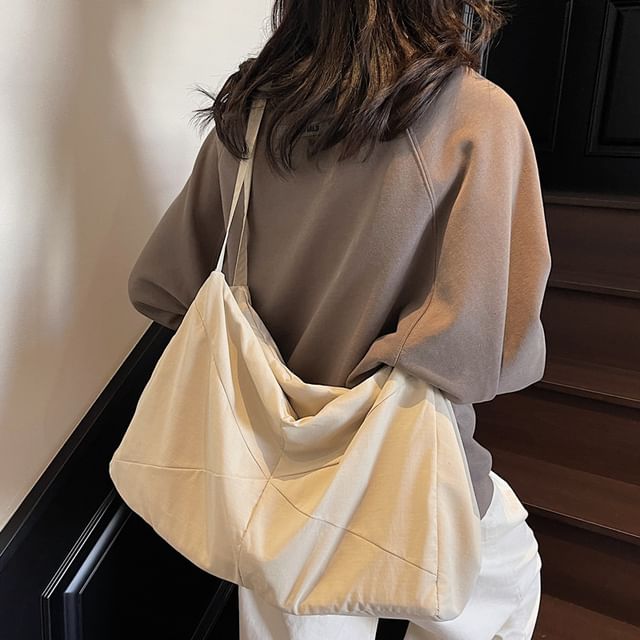 Melois-Textile Plain Crossbody Bag