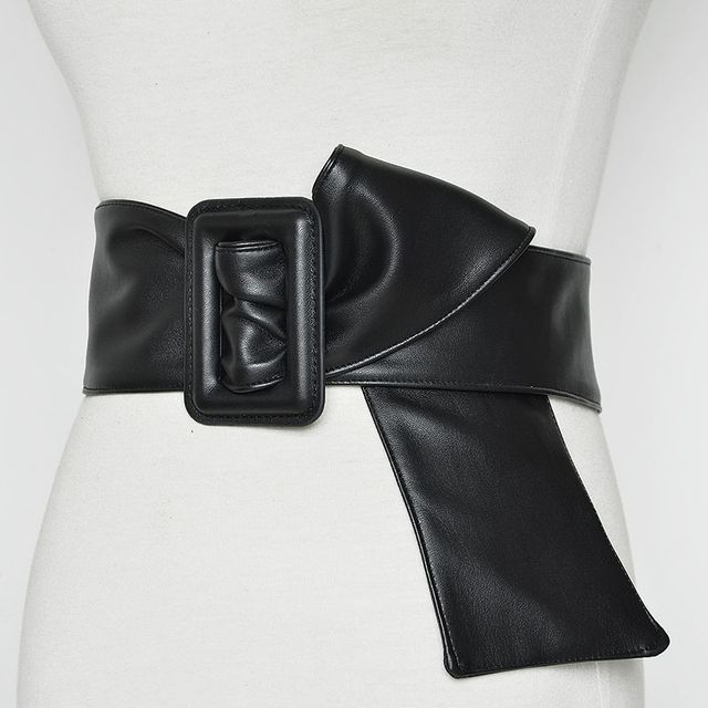 Poyol-Square Buckled Wide Belt