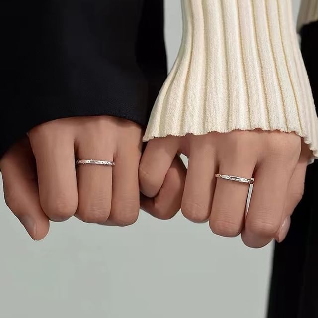 pexrl jewelry-925 Sterling Silver Textured Ring