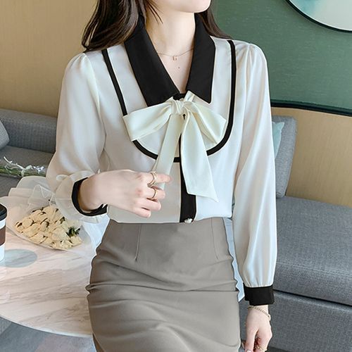 Two Way Ribbon Blouse, Ivory