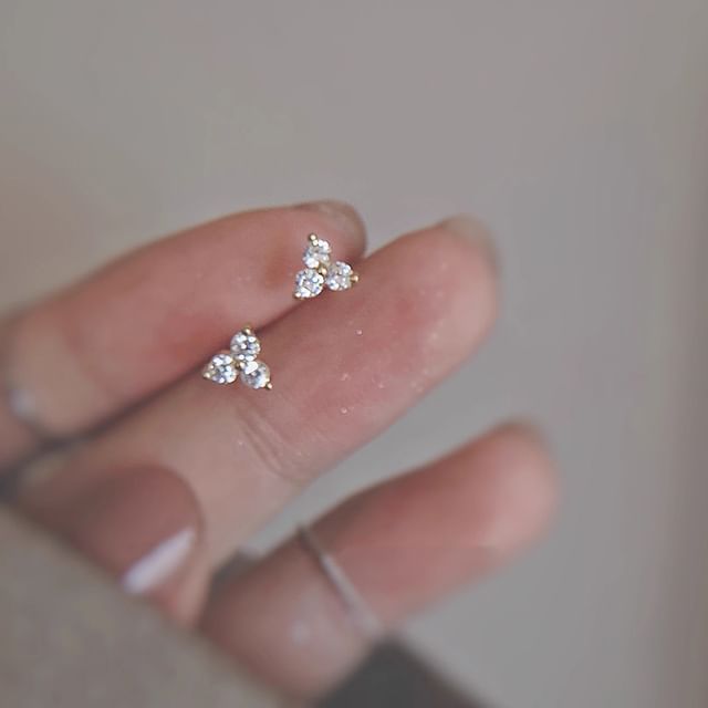 Seirios-Rhinestone Alloy Stud Earring