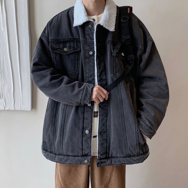 Soulcity - Fleece Lined Oversized Denim 