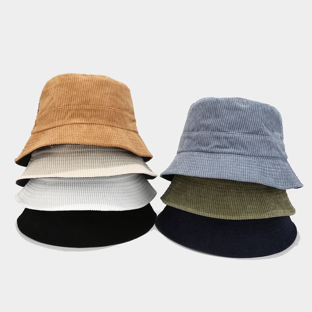Hatrix-Plain Corduroy Bucket Hat