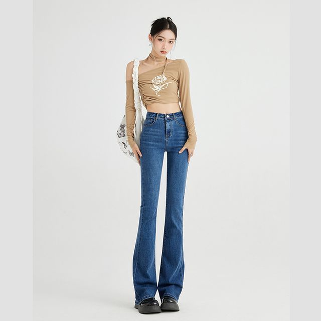 Denimot-High Waist Bootcut Jeans Various Designs