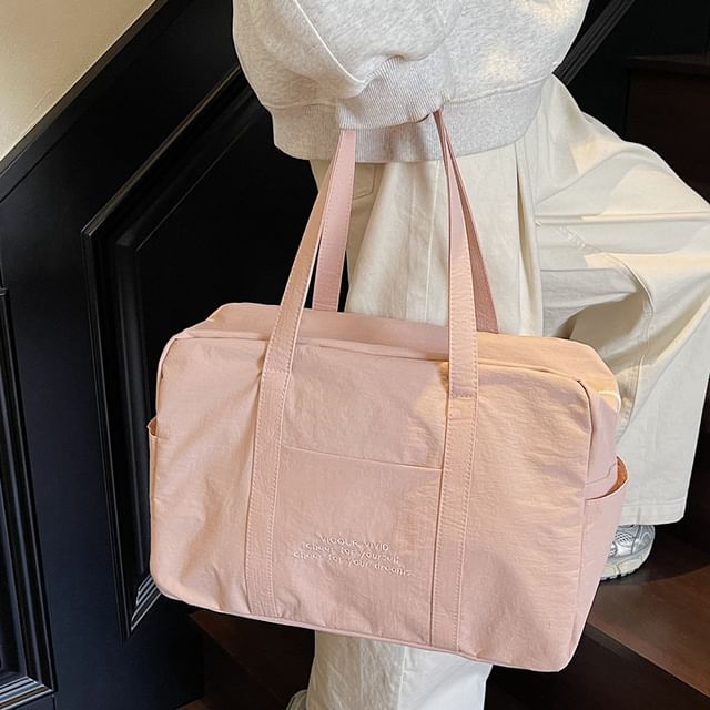 Melois-Plain Fabric Carryall Bag