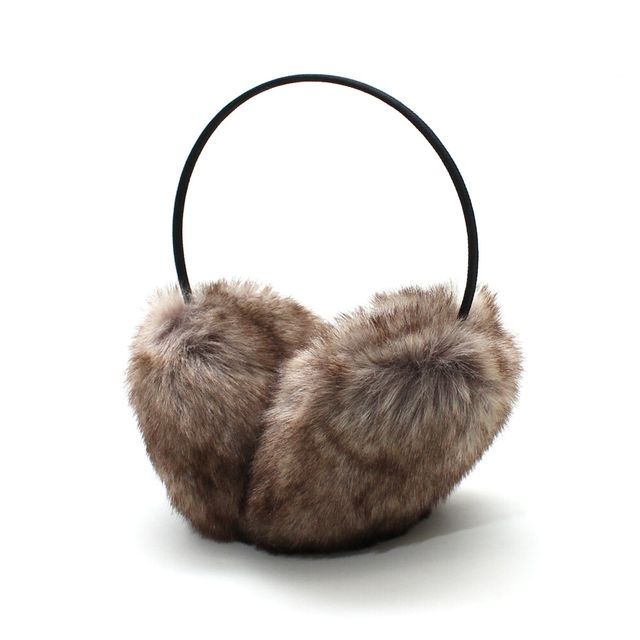 polkapolka polka polka Faux Fur Ear Muffs (Mix Beige) YesStyle