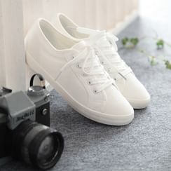 Jumul(ジュムル) - Canvas Lace-Up Sneakers Jumul(ジュムル) - Canvas Lace-Up Sneakers