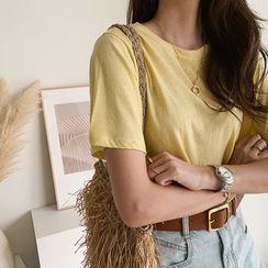 NANING9 - Short-Sleeve Mélange T-Shirt NANING9 - Short-Sleeve Mélange T-Shirt