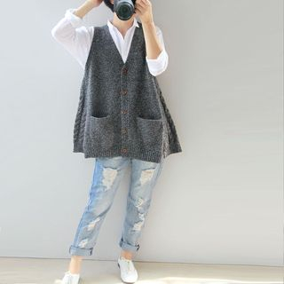 baggy vest tops womens